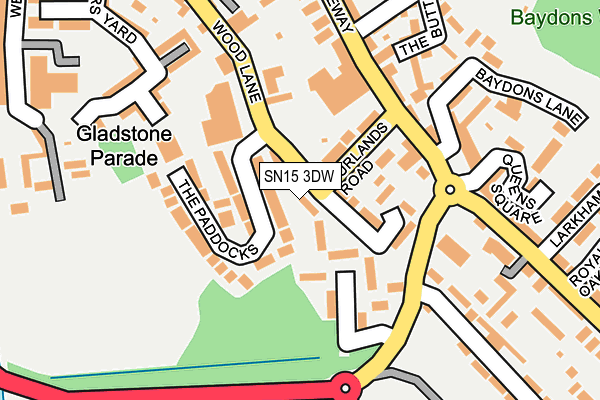 SN15 3DW map - OS OpenMap – Local (Ordnance Survey) SN15 3DW map - OS OpenMap – Local (Ordnance Survey)