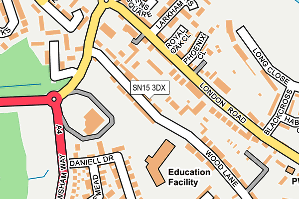 SN15 3DX map - OS OpenMap – Local (Ordnance Survey) SN15 3DX map - OS OpenMap – Local (Ordnance Survey)