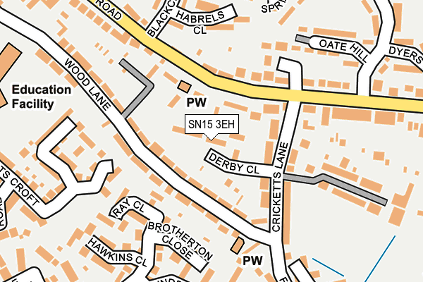 SN15 3EH map - OS OpenMap – Local (Ordnance Survey) SN15 3EH map - OS OpenMap – Local (Ordnance Survey)