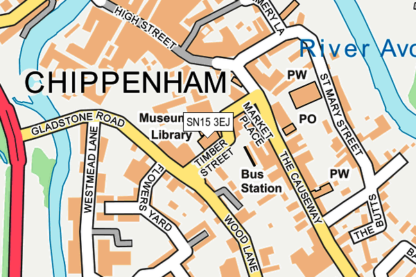 SN15 3EJ map - OS OpenMap – Local (Ordnance Survey) SN15 3EJ map - OS OpenMap – Local (Ordnance Survey)