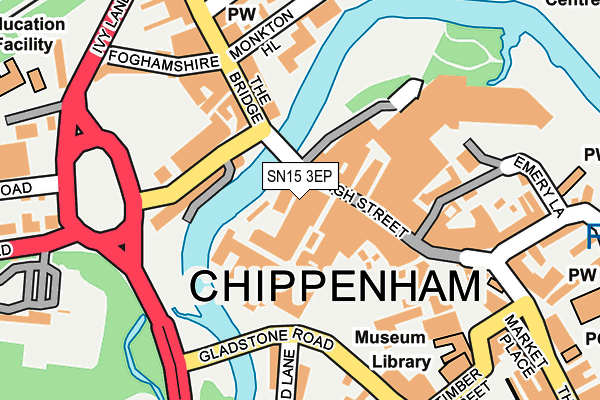 SN15 3EP map - OS OpenMap – Local (Ordnance Survey) SN15 3EP map - OS OpenMap – Local (Ordnance Survey)