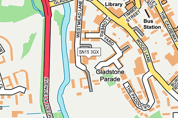 SN15 3GX map - OS OpenMap – Local (Ordnance Survey) SN15 3GX map - OS OpenMap – Local (Ordnance Survey)