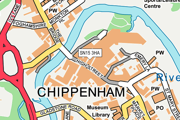SN15 3HA map - OS OpenMap – Local (Ordnance Survey) SN15 3HA map - OS OpenMap – Local (Ordnance Survey)