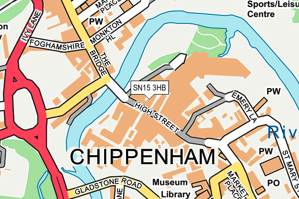 SN15 3HB map - OS OpenMap – Local (Ordnance Survey) SN15 3HB map - OS OpenMap – Local (Ordnance Survey)