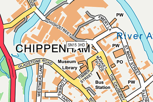 SN15 3HD map - OS OpenMap – Local (Ordnance Survey) SN15 3HD map - OS OpenMap – Local (Ordnance Survey)