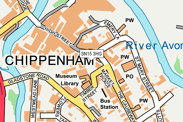 SN15 3HG map - OS OpenMap – Local (Ordnance Survey) SN15 3HG map - OS OpenMap – Local (Ordnance Survey)