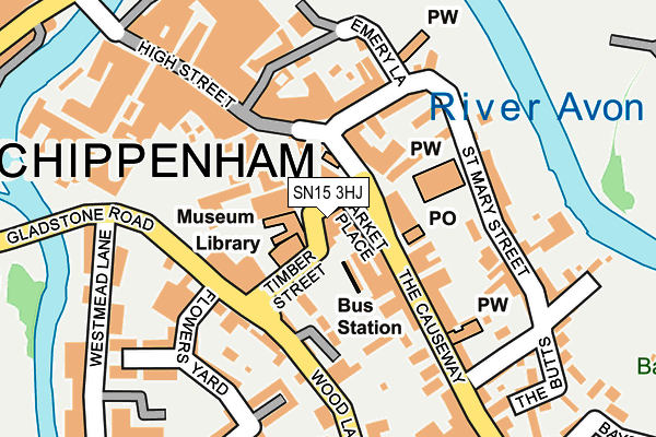 SN15 3HJ map - OS OpenMap – Local (Ordnance Survey) SN15 3HJ map - OS OpenMap – Local (Ordnance Survey)