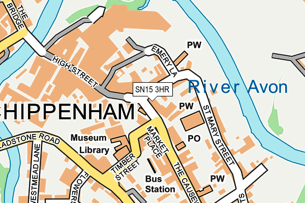 SN15 3HR map - OS OpenMap – Local (Ordnance Survey) SN15 3HR map - OS OpenMap – Local (Ordnance Survey)