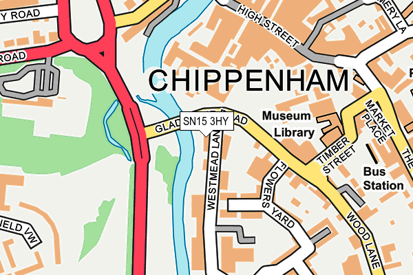 SN15 3HY map - OS OpenMap – Local (Ordnance Survey) SN15 3HY map - OS OpenMap – Local (Ordnance Survey)