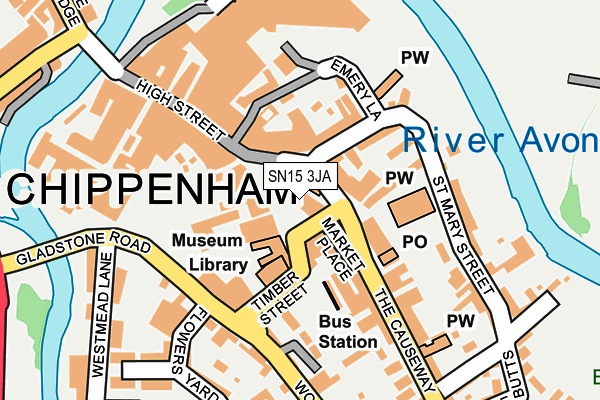 SN15 3JA map - OS OpenMap – Local (Ordnance Survey) SN15 3JA map - OS OpenMap – Local (Ordnance Survey)