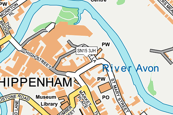 SN15 3JH map - OS OpenMap – Local (Ordnance Survey) SN15 3JH map - OS OpenMap – Local (Ordnance Survey)