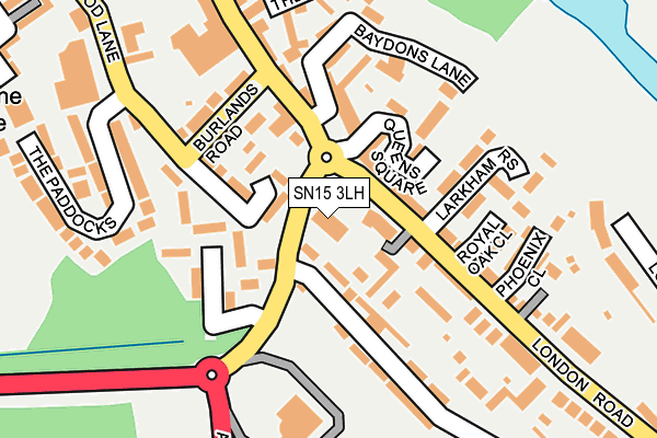 SN15 3LH map - OS OpenMap – Local (Ordnance Survey) SN15 3LH map - OS OpenMap – Local (Ordnance Survey)