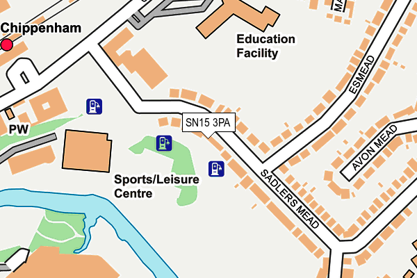 SN15 3PA map - OS OpenMap – Local (Ordnance Survey) SN15 3PA map - OS OpenMap – Local (Ordnance Survey)