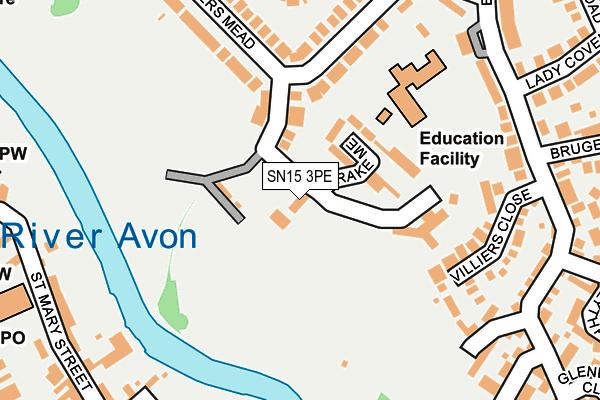 SN15 3PE map - OS OpenMap – Local (Ordnance Survey) SN15 3PE map - OS OpenMap – Local (Ordnance Survey)