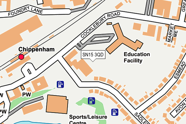 SN15 3QD map - OS OpenMap – Local (Ordnance Survey) SN15 3QD map - OS OpenMap – Local (Ordnance Survey)