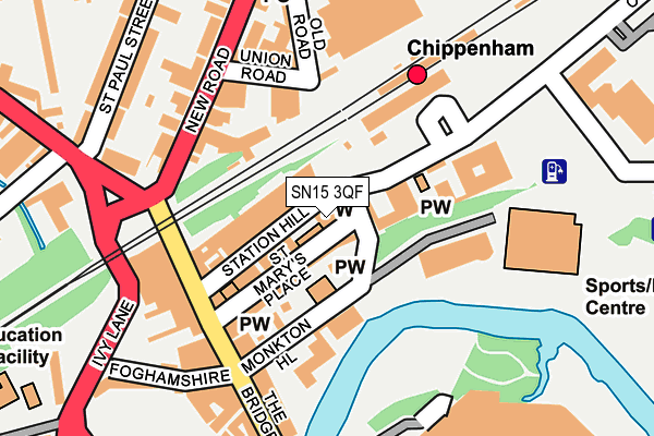 SN15 3QF map - OS OpenMap – Local (Ordnance Survey) SN15 3QF map - OS OpenMap – Local (Ordnance Survey)