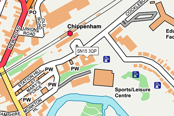 SN15 3QP map - OS OpenMap – Local (Ordnance Survey) SN15 3QP map - OS OpenMap – Local (Ordnance Survey)