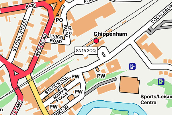 SN15 3QQ map - OS OpenMap – Local (Ordnance Survey)