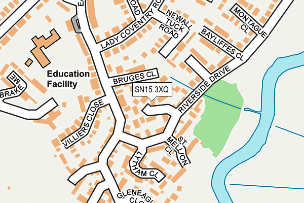 SN15 3XQ map - OS OpenMap – Local (Ordnance Survey) SN15 3XQ map - OS OpenMap – Local (Ordnance Survey)