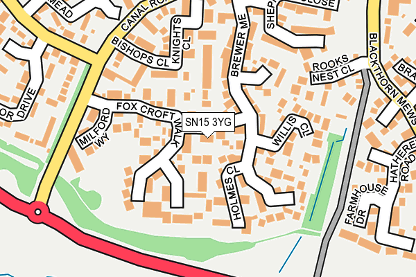 SN15 3YG map - OS OpenMap – Local (Ordnance Survey)