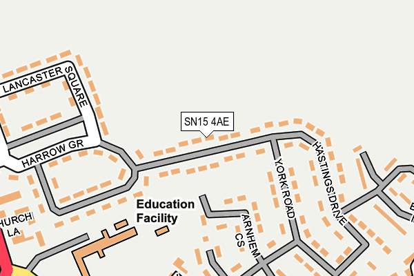 SN15 4AE map - OS OpenMap – Local (Ordnance Survey) SN15 4AE map - OS OpenMap – Local (Ordnance Survey)