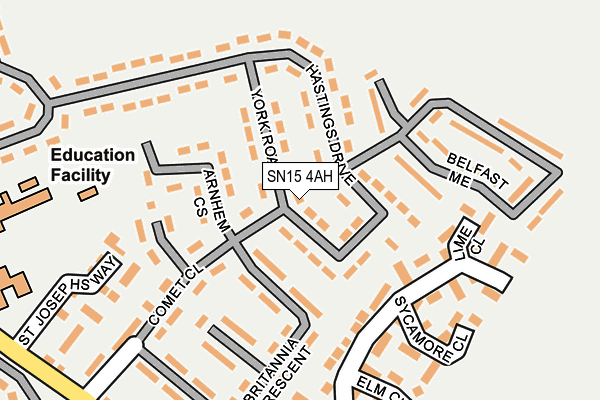SN15 4AH map - OS OpenMap – Local (Ordnance Survey) SN15 4AH map - OS OpenMap – Local (Ordnance Survey)