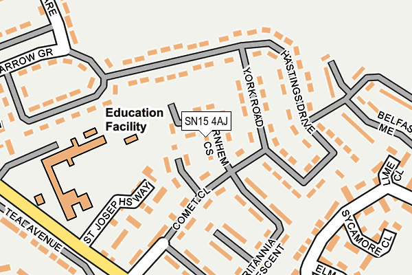 SN15 4AJ map - OS OpenMap – Local (Ordnance Survey) SN15 4AJ map - OS OpenMap – Local (Ordnance Survey)