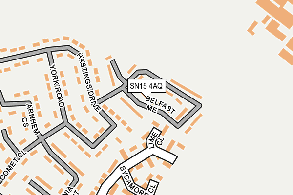 SN15 4AQ map - OS OpenMap – Local (Ordnance Survey) SN15 4AQ map - OS OpenMap – Local (Ordnance Survey)
