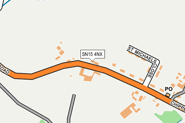 SN15 4NX map - OS OpenMap – Local (Ordnance Survey) SN15 4NX map - OS OpenMap – Local (Ordnance Survey)