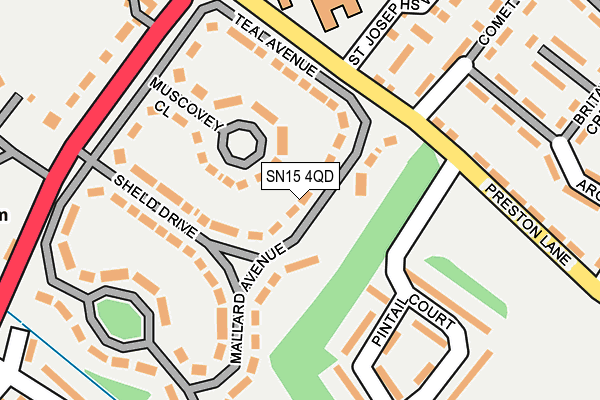 SN15 4QD map - OS OpenMap – Local (Ordnance Survey) SN15 4QD map - OS OpenMap – Local (Ordnance Survey)