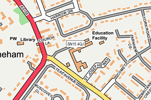 SN15 4QJ map - OS OpenMap – Local (Ordnance Survey) SN15 4QJ map - OS OpenMap – Local (Ordnance Survey)