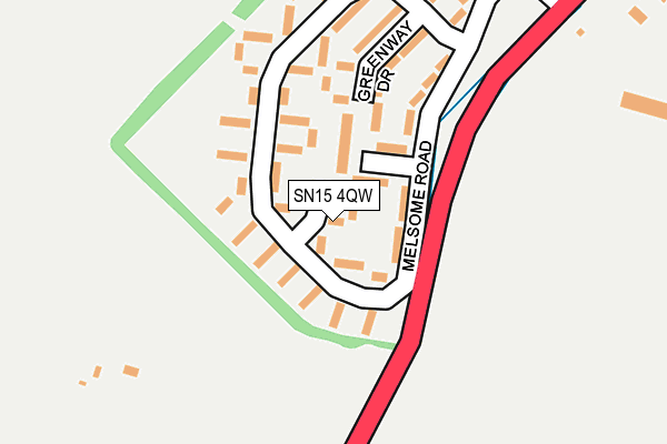 SN15 4QW map - OS OpenMap – Local (Ordnance Survey) SN15 4QW map - OS OpenMap – Local (Ordnance Survey)
