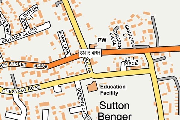 SN15 4RH map - OS OpenMap – Local (Ordnance Survey) SN15 4RH map - OS OpenMap – Local (Ordnance Survey)