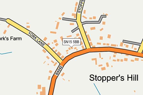 SN15 5BB map - OS OpenMap – Local (Ordnance Survey) SN15 5BB map - OS OpenMap – Local (Ordnance Survey)