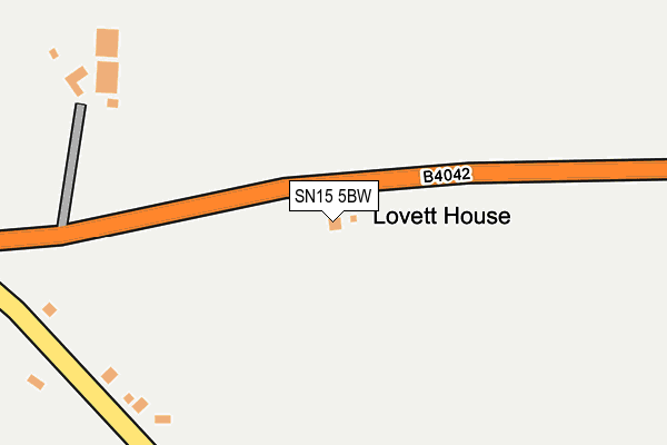 SN15 5BW map - OS OpenMap – Local (Ordnance Survey) SN15 5BW map - OS OpenMap – Local (Ordnance Survey)