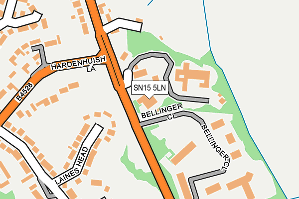 SN15 5LN map - OS OpenMap – Local (Ordnance Survey) SN15 5LN map - OS OpenMap – Local (Ordnance Survey)