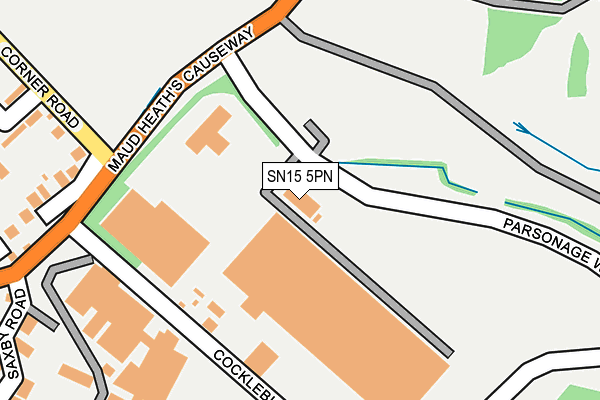 SN15 5PN map - OS OpenMap – Local (Ordnance Survey) SN15 5PN map - OS OpenMap – Local (Ordnance Survey)