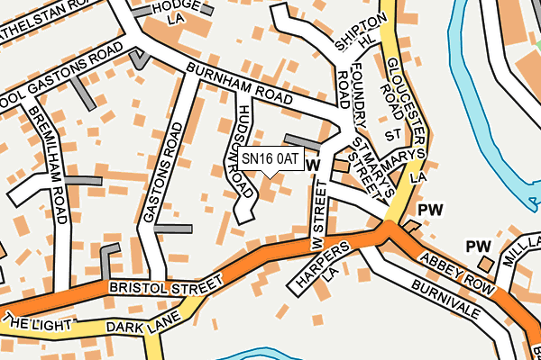 SN16 0AT map - OS OpenMap – Local (Ordnance Survey) SN16 0AT map - OS OpenMap – Local (Ordnance Survey)