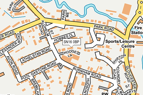 SN16 0BP map - OS OpenMap – Local (Ordnance Survey)