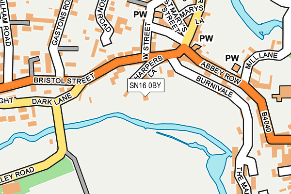 SN16 0BY map - OS OpenMap – Local (Ordnance Survey) SN16 0BY map - OS OpenMap – Local (Ordnance Survey)