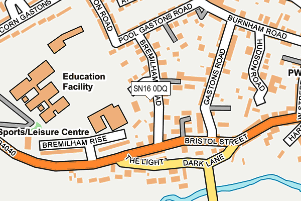 SN16 0DQ map - OS OpenMap – Local (Ordnance Survey)