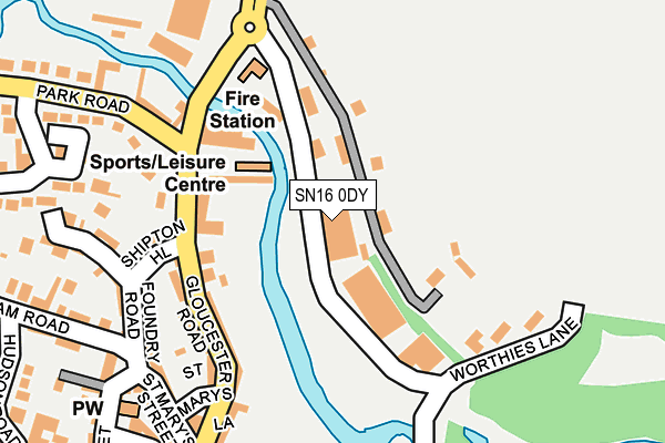 SN16 0DY map - OS OpenMap – Local (Ordnance Survey) SN16 0DY map - OS OpenMap – Local (Ordnance Survey)