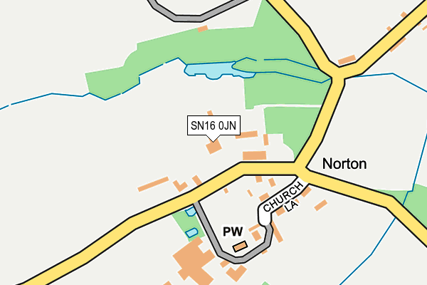 SN16 0JN map - OS OpenMap – Local (Ordnance Survey) SN16 0JN map - OS OpenMap – Local (Ordnance Survey)