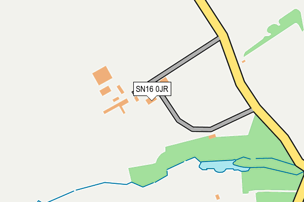 SN16 0JR map - OS OpenMap – Local (Ordnance Survey) SN16 0JR map - OS OpenMap – Local (Ordnance Survey)