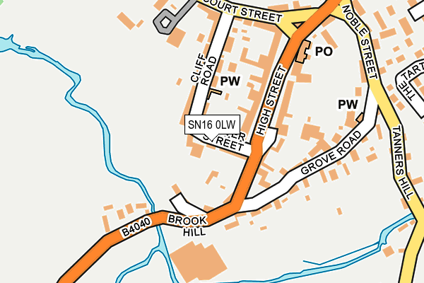 SN16 0LW map - OS OpenMap – Local (Ordnance Survey) SN16 0LW map - OS OpenMap – Local (Ordnance Survey)