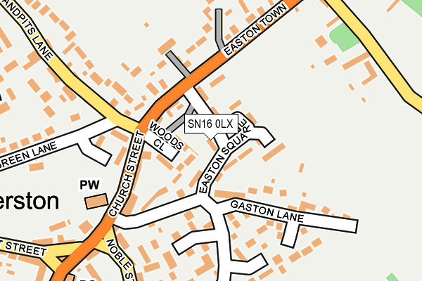 SN16 0LX map - OS OpenMap – Local (Ordnance Survey) SN16 0LX map - OS OpenMap – Local (Ordnance Survey)