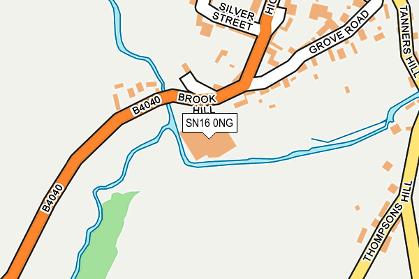 SN16 0NG map - OS OpenMap – Local (Ordnance Survey) SN16 0NG map - OS OpenMap – Local (Ordnance Survey)