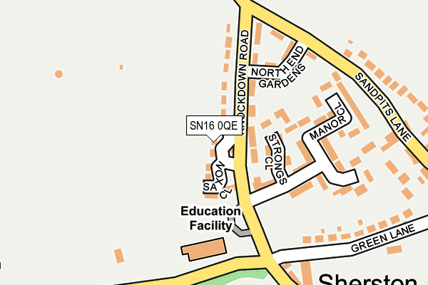 SN16 0QE map - OS OpenMap – Local (Ordnance Survey) SN16 0QE map - OS OpenMap – Local (Ordnance Survey)