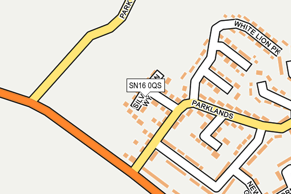 SN16 0QS map - OS OpenMap – Local (Ordnance Survey) SN16 0QS map - OS OpenMap – Local (Ordnance Survey)