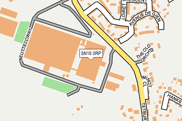 SN16 0RP map - OS OpenMap – Local (Ordnance Survey) SN16 0RP map - OS OpenMap – Local (Ordnance Survey)